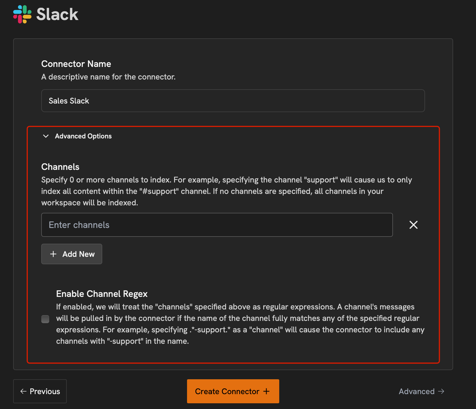SlackConnectorSetting